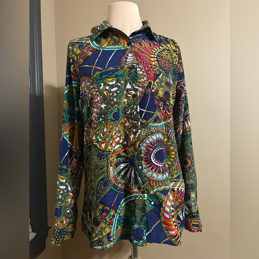 Colorful Patterned Women's Top